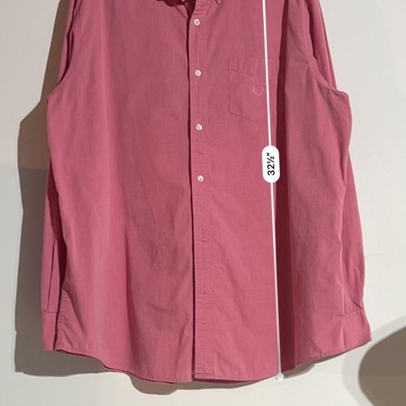 CHAPS pink button down long sleeve casual shirt - Picture 8 of 10